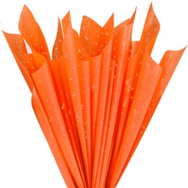 SUNCOLOR 120 Sheets 20"x14" Orange Tissue Paper for Gift Bags Packaging Glitter Art Tissue Paper for Crafts