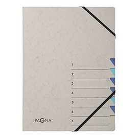 Pagna Document Wallet 7 Compartments Easy Grey 7-Piece blue