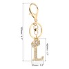PATIKIL Initial Letter Keyring Letter Pendant with Crystal Diamonds Cute