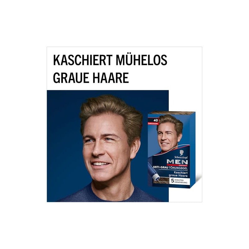 3x Schwarzkopf Men Perfect 40 Natural Dark Blonde
