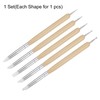 HARFINGTON 5 Pcs Silicone Clay Sculpting Tool Double-Ended Rubber Tip