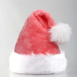 YYCRAFT Coral Santa Hat for Adults Unisex New Year Festive Party Christmas Supplies 1 pack