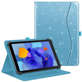 Fintie Universal Case for 9-11 inch Tablet - [Hands Free] Multi-Angle Viewing Stand Cover with Pocket for Urao C107, ECOPAD, Coopers CP10, ZZB ZB10, TECLAST and More 9" 10" 11" Tablet (Glitter Blue)