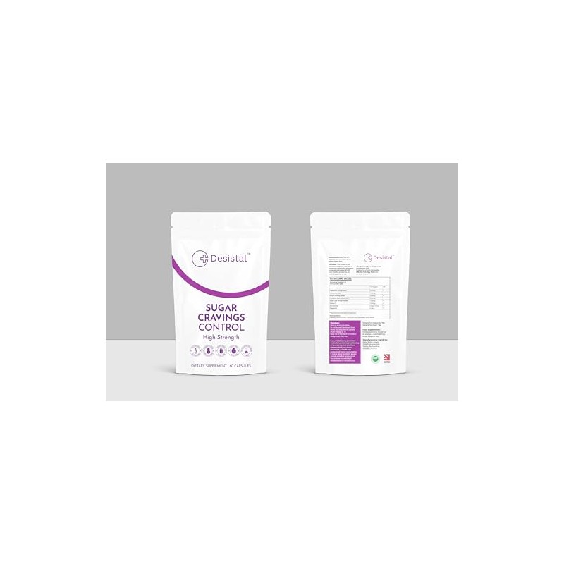 Desistal UK Curb Cravings for Sugar - 60 Capsule Supplement,
