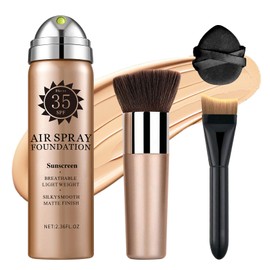 LZXLUKGIR Air Brush Makeup Foundation,Magic Minerals Airbrush Foundation Makeup,Silk Flawless,Buildable Coverage,Moisturizing Formula for Smooth Radiant Skin (02 Beige)