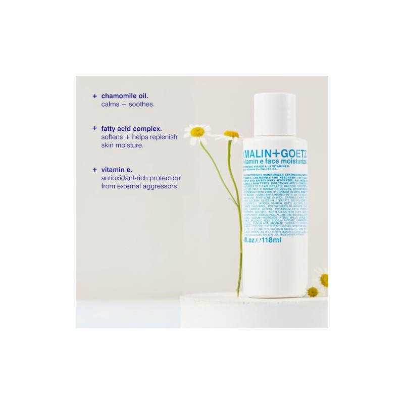 Malin + Goetz Vitamin E Face Moisturizer, 4 Fl Oz