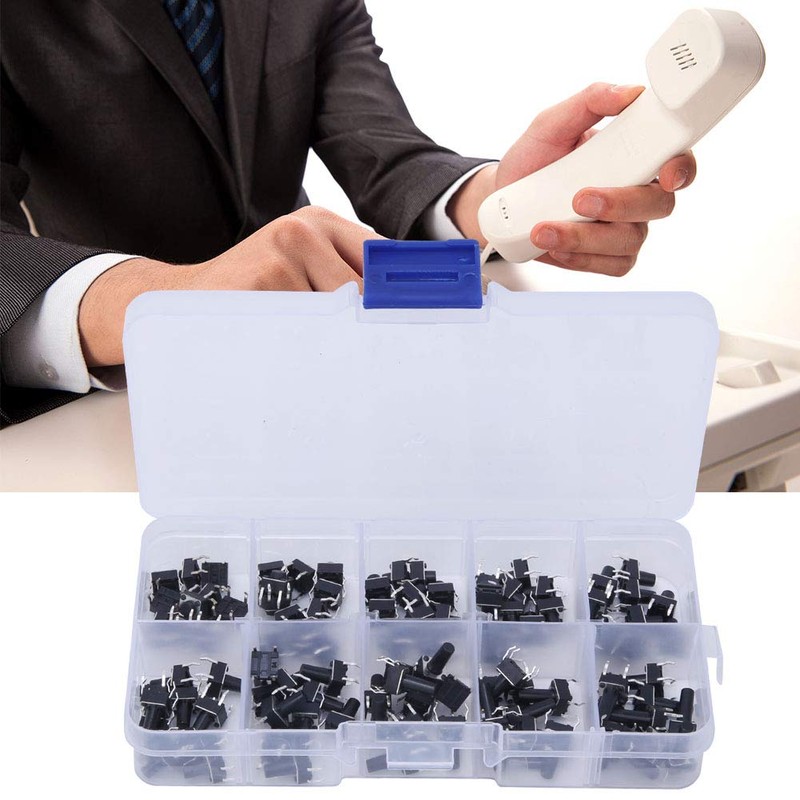 100pcs Tactile Push Button Micro Switch Interruptor de Tacto Momentáneo