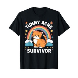 Tummy Ache Survivor Cat Men Women T-Shirt