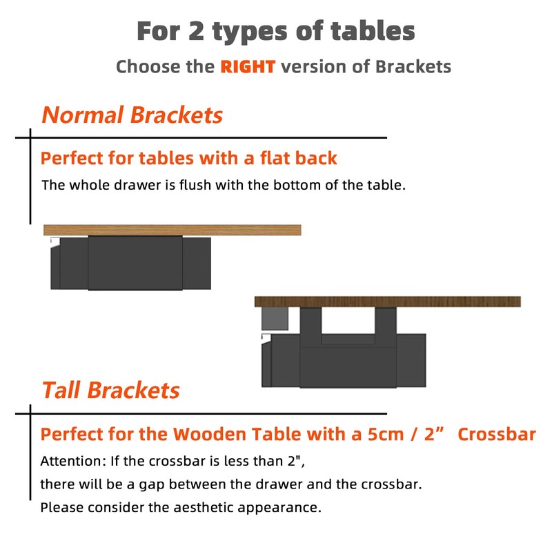 OSteed 1 Pack Under Desk Drawer 18", Pull-out Storage Organizer