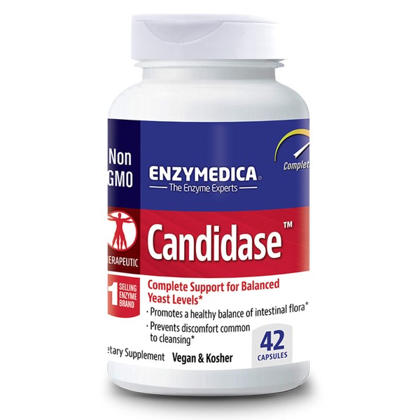 Enzymedica, Candidase, 42 Capsules, Enzyme Supplement to support a healthy balance of intestinal flora, Vegan, 21 Servings (FFP)
