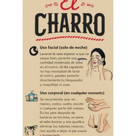 2pz El Charro Crema Sebo Res Bovino Humectante Facial