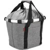 Klickfix KF880TS unisex adult twist bicycle basket, silver, plain