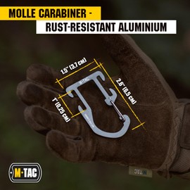 M-Tac Carabiner Clip Molle Compatible Snap Hook for Tactical Vest Backpack D-Ring