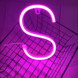 ENUOLI Neon Signs, Letters Light Neon Letters Marquee Letters with Lights Pink Light Up Signs for Wall Decor Christmas Party Bar Decorations Lights for Wedding Birthday (S)