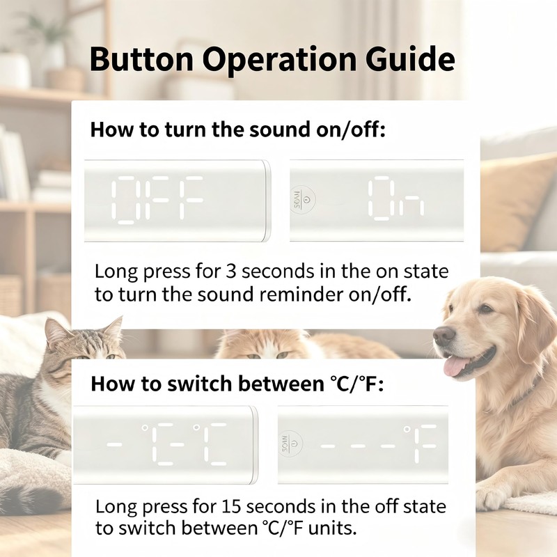 Digital Ear Pet Thermometer for Dogs and Cats, 1 Second