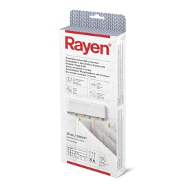 Rayen Extendable ABS Clothes Airer, 3 Independent Cords, Automatic Retraction of Cords, Indoor and Outdoor Use, 15 m Drying Area, 28.5 x 11.5 x 3.5 cm, White