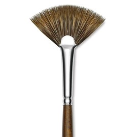 Silver Brush Limited 26046 Monza Fan Brush for Oil & Acrylics Paintings, Size 6, Long Handle