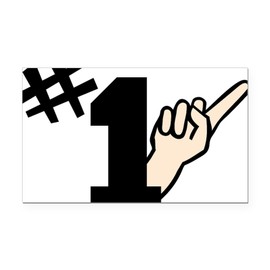 CafePress #1 Rectangle Car Bumper Magnet