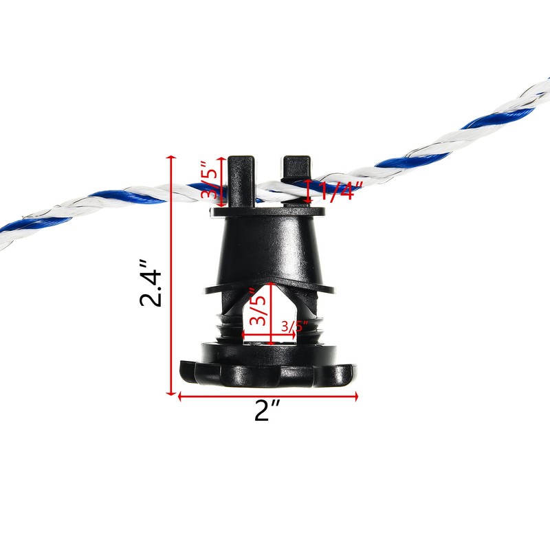 The Screw-on Round Post Insulator, Electric Fence Wire Holding Insulator