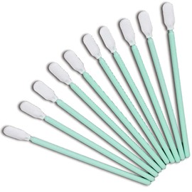 TKY 工業用綿棒 平型タイプ 清掃 埃 電子機器 静電気防止 先端4.5mm プラスチック製 業務用 100本セット