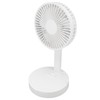 USB Desktop Fan Foldable Rechargeable Battery Makeup Mirror Function Bottom