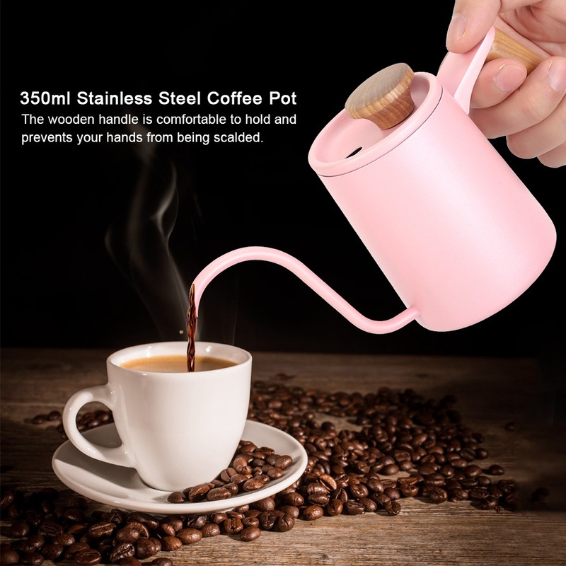 350ml Stainless Steel Coffee Pot Long Thin Spout Water Kettle