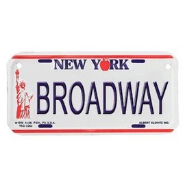 Gift House Broadway New York Bike Plate