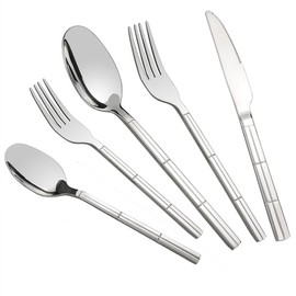 Lesbin 80-Piece Stainless Steel Knife Fork Spoon / Flatware, Service for 16