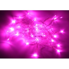 Karlling Battery Operated Pink 40 LED Fairy Light String Wedding Party Xmas Christmas valentines day Decorations(Pink)