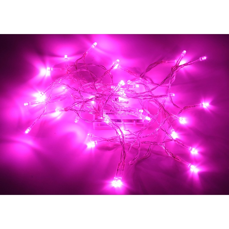 Karlling Battery Operated Pink 40 LED Fairy Light String Wedding
