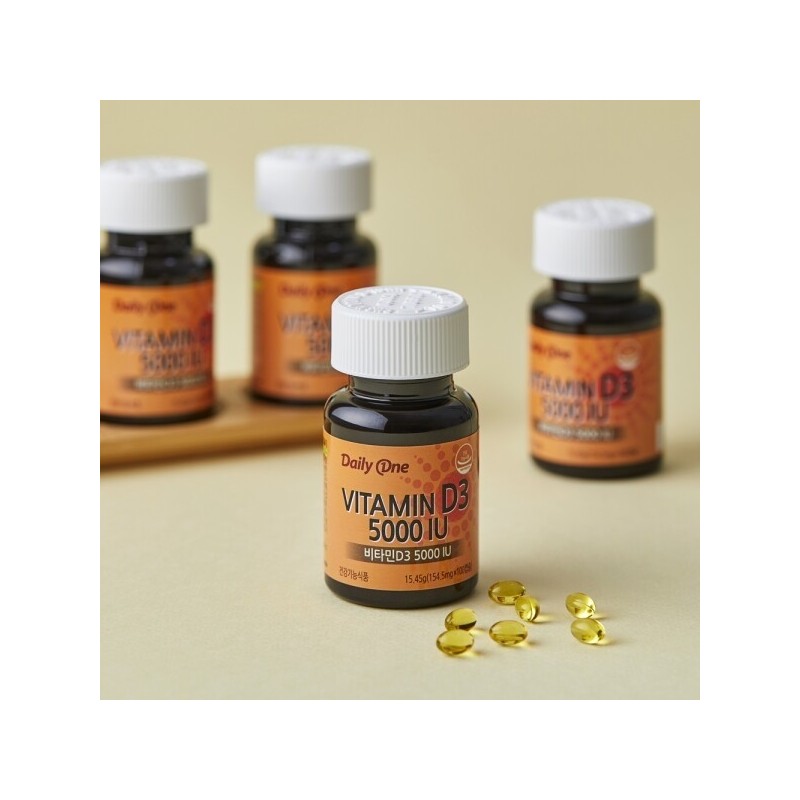 Daily One Vitamin D3 5000 IU 154.5mg X 100 Capsules