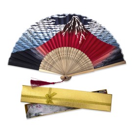 Boshiho Women's Fan & Fan Bag, Rayon Dance Fan, Beautiful, Flower Pattern, Butterfly Pattern, Cherry Blossom Pattern, Stylish, Japanese Style Accessory, Elegant, Gorgeous, Victory Style Sunny