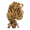 Dozen Catholic Praying Rosary Jesus Crucifix Jerusalem Olive Wood Beads