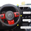 JeCar Interior Steering Wheel Decoration Trim Kits for 2011-2018 Jeep
