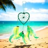 CA 35 cm x 9 cm Dreamcatcher Heart Neon Green