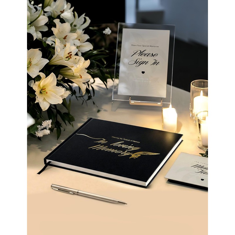 molekaus Funeral Guest Book, Celebration of Life Memorial Book