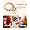 WEESMILE Silicone Key Ring Bracelet, Cute Keychain Wristlet with 2