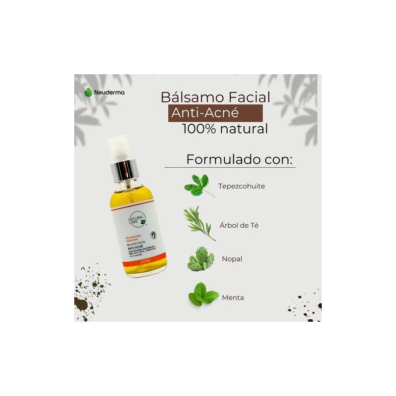Bálsamo Antiacné Natural 60ml Árbol De Té Y Tepezcohuite