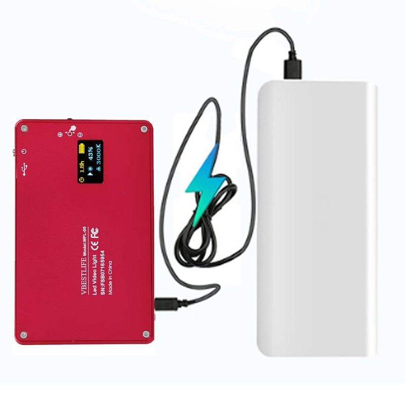 VBESTLIFE MFL-05 Mini OLED Display Magnetic 3000K-6500K Dimmable LED Video