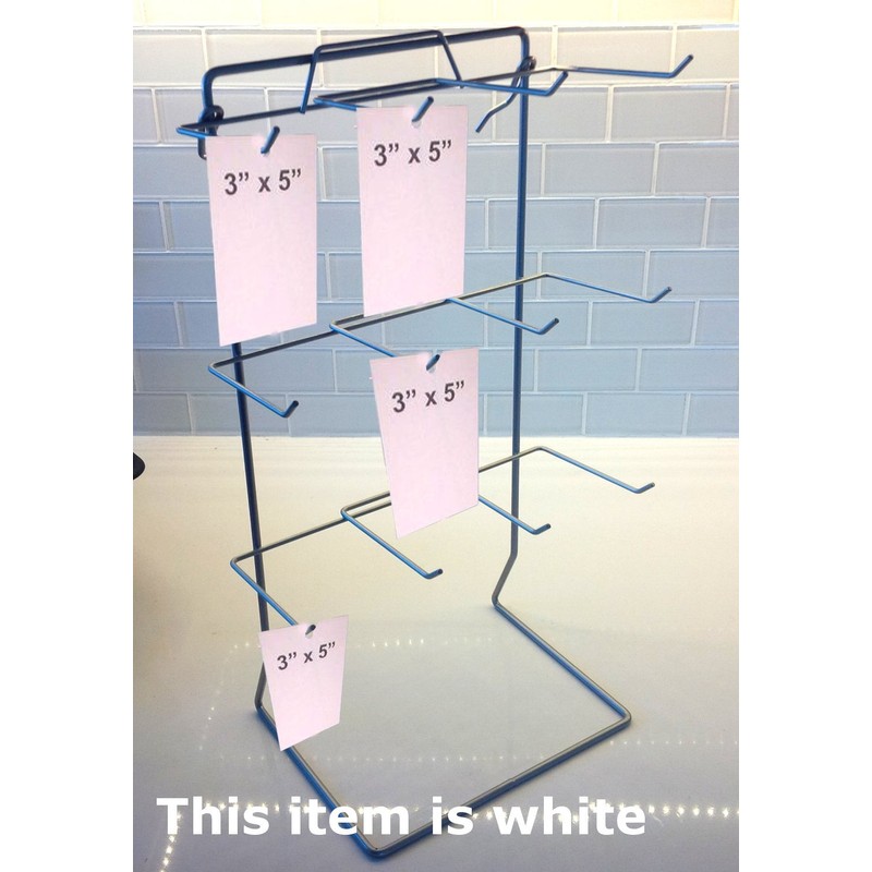 Countertop Peg Hook Display Rack in White 17.75 H x