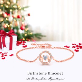 LAVUMO Women's Bracelet 925 Silver Adjustable Heartbeat Bracelets Women Pendant Jewellery Beautiful Gifts for Women Birthday Christmas Valentine's Day Wedding Bracelet Gift, Sterling Silver