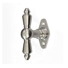 Antikas - Window olive in matt nickel-plated brass - window handle, cross handle - 9.8 x 6.5 cm.