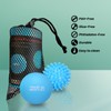 ResultSport Lacrosse & Spike Massage Ball Set with Storage Bag,