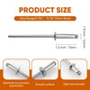 ALLCLEAN 240 Pcs 1/8"x1/2" Stainless Steel Blind Pro Rivets,3.2 x