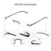 EYE ZOOM 2 Pack Rimless Reading Glasses with Slim Black