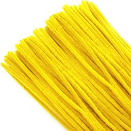 TOAOB 100pcs Pipe Cleaners Yellow Pipe Cleaners Chenille Stems 6mm x 12 Inch Fuzzy Sticks Crafts Supplies for DIY Art Crafts Decorations