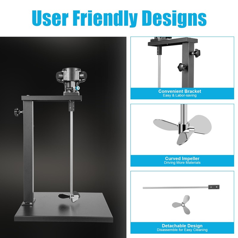 1/4HP 5 Gallon Pneumatic Paint Mixer Machine 20L Ink Coating