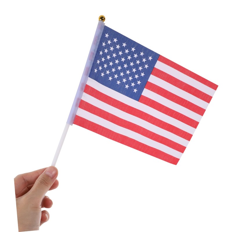 Kisangel Usa Flags Hand Waving 25pcs Mini American Flags Polyester