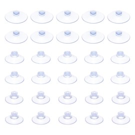 PATIKIL 60pcs Suction Cup 0.8/1.2/2.2" for Home Kitchen Bathroom Organization Storage Decoration Hanging Items No Hook PVC Soccer Pad Clear