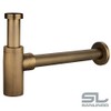 Luxury Bathroom Kitchen Bottle Trap Waste Pipe Round Antique Brass